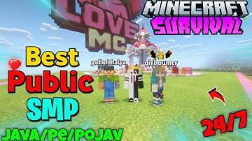 😎 Best Free Public Survival Smp 🌪️ Server For Minecraft | (Java/Pe) ⚡ 24/7 Online | Anyone Can Join🤯