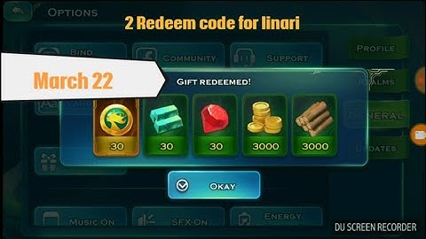 Redeem code for linari and resources Art of conquest March 22