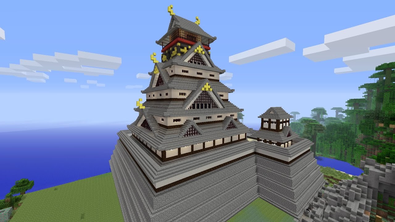マインクラフト マインクラフトで和風の城を作ってみた Youtube