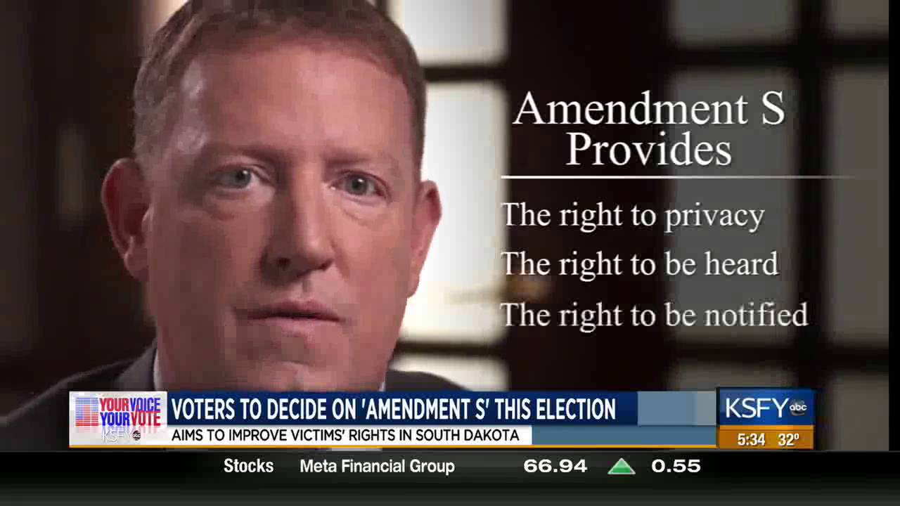 KSFY News On Amendment S, Marsy's Law for South Dakota YouTube