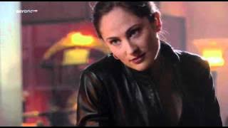 sexy leather skirt suited evil alien babe