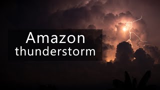 Amazon rainforest sounds - weird frogs and thunderstorm approaching