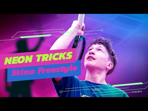 Neon Tennis Trick Shots | Stino Freestyle | Freestyle Tennis in Belgium