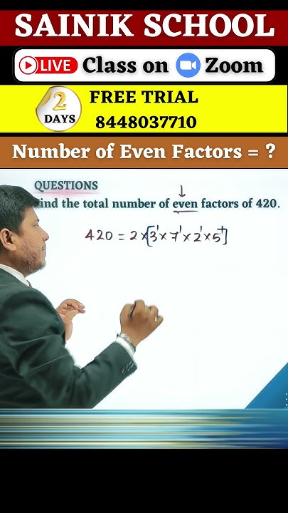 shorts-find-the-number-of-even-factors-118-youtube
