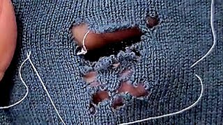 How to Perfectly Repair Holes(Moth Eaters, Torn...) in Knitted Sweaters  Without Leaving a Trace