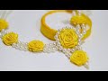 Home Made Wedding Necklace | How to Make Necklace at Home | Haldi Jewellery Making