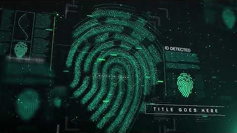 2654  -  Fingerprint digital cyber logo reveal animation intro