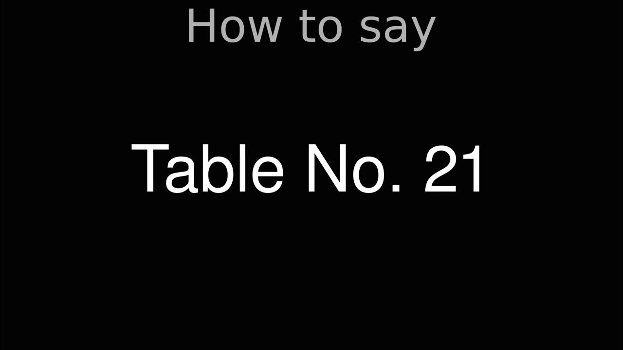 How to Pronounce correctly Table No. 21 (Movie) YouTube