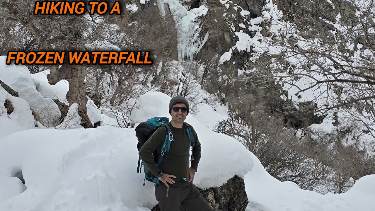 ​Solo Hike to a Massive FROZEN WATERFALL | No Talking (ASMR)             پیاده روی تا آبشار یخ زده