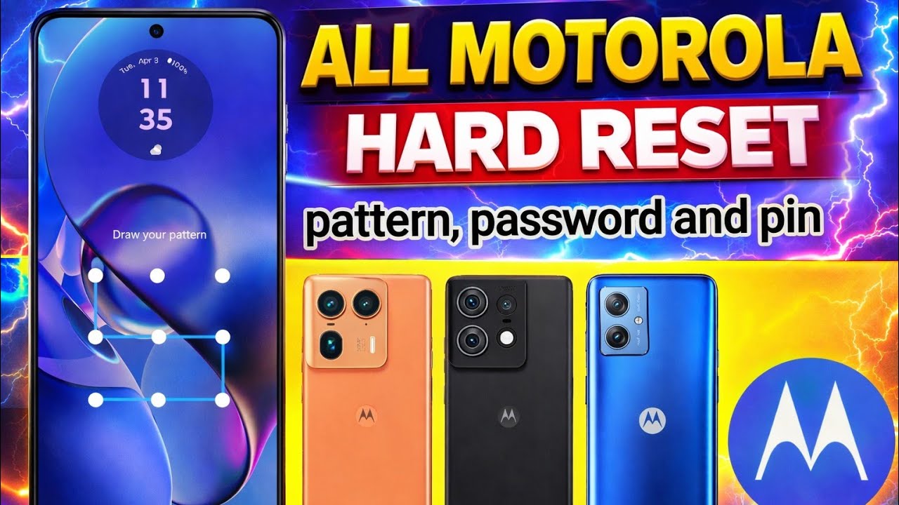 All Motorola Hard Reset | Pattern Password Pin Unlock 2026 🔥