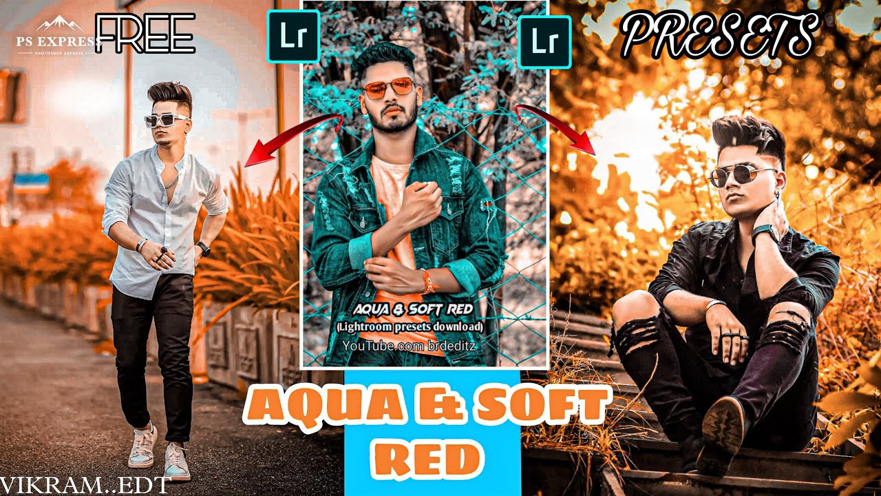 Aqua And Soft Red Color Photo Editing | Lightroom Red Color DNG Preset |Photo Color Grading Tutorial