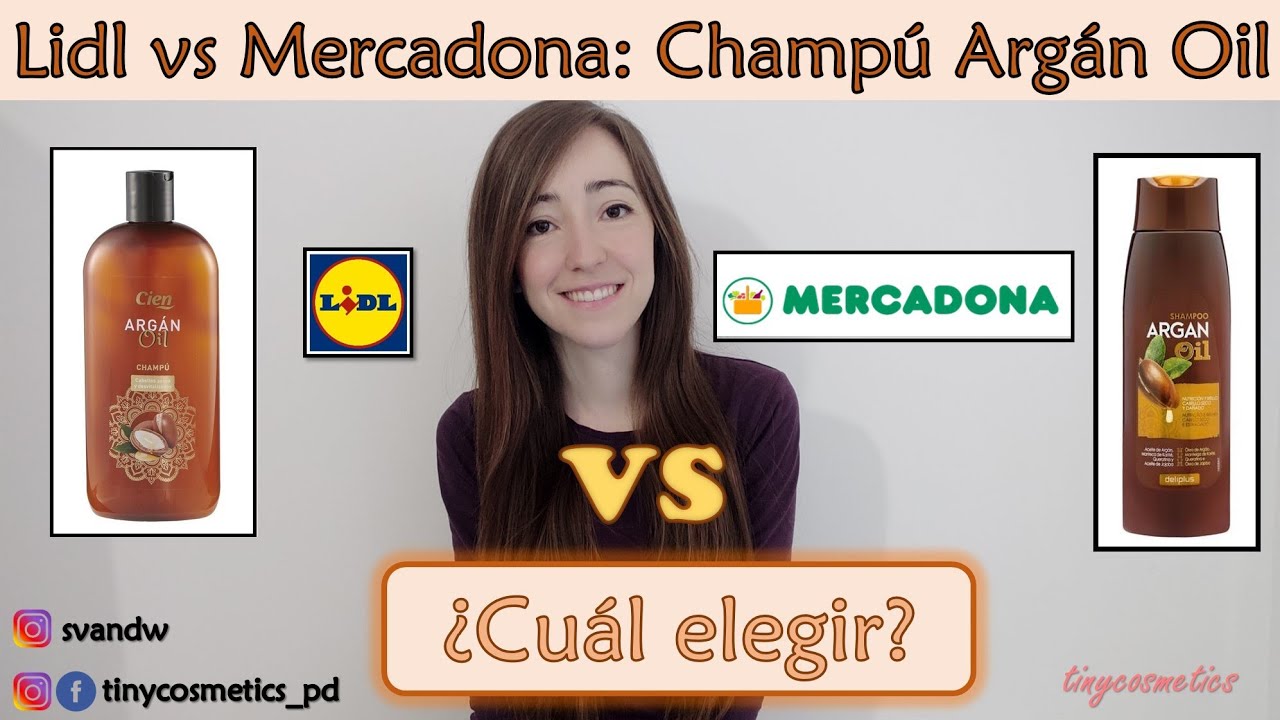 Lidl VS Mercadona: Champús Aceite de Argán, ¿Cuál elegir según mi tipo de cabello? {tinycosmetics} YouTube