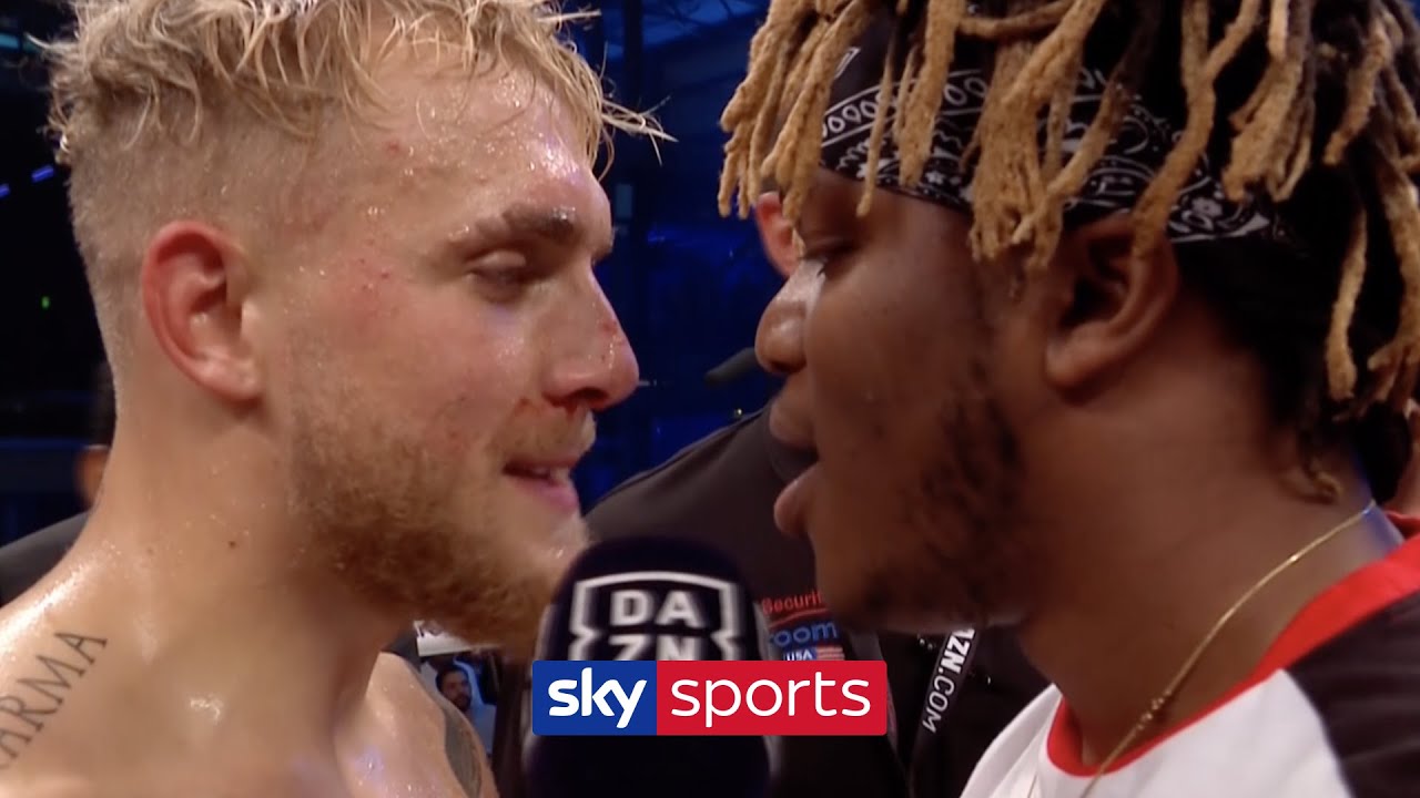 Jake Paul clashes with KSI during his post-fight interview!