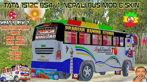TATA 1512C BS4 v1 |  New Nepali Bus mod And skin for Bussid #bussid #viralvideo @scaniabusgamer91