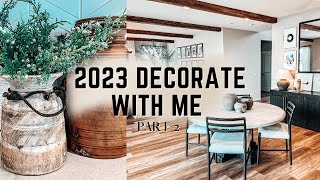 DECORATE WITH ME || AFTER HOLIDAY DECORATING IDEAS || KITCHEN \& DINING ROOM || PART 2 || 2023