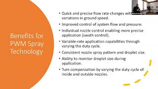 PWM Pulse Width Modulation, Spray Technology, and See and Spray Fulton Sharda Elleman