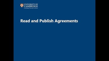 Read and Publish agreements