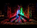 🔴🔵🟢 Colorful Fireplace 4K | Relaxing Multi-Color Fire Sounds for Sleep & Meditation