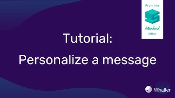 Whaller tutorial: Personalize a message