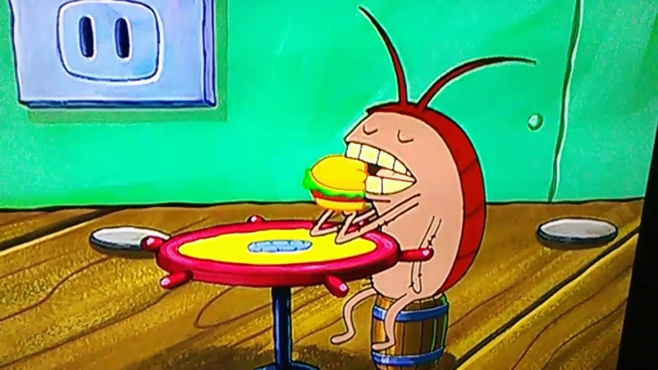 Cockroach eats Krabby Patty (SpongeBob SquarePants) - YouTube.