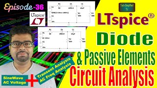 LTSpice(v24) Exploring Diode & Pasive Elements | Frequency & Transient Response Circuits Explained !