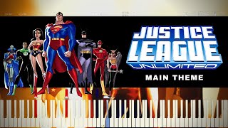 Justice League Unlimited Opening - Piano Tutorial