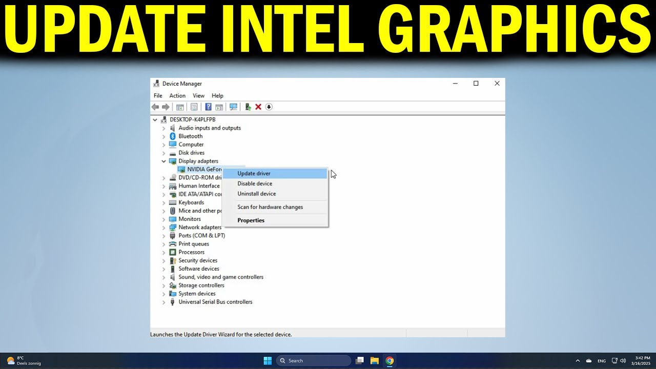 How To Update Intel HD Graphics In Windows 11 or 10 - YouTube