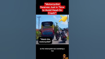 “Motorcyclist Swerves Just in Time to Avoid Head-On Crash!” #automobile #shorts #funny