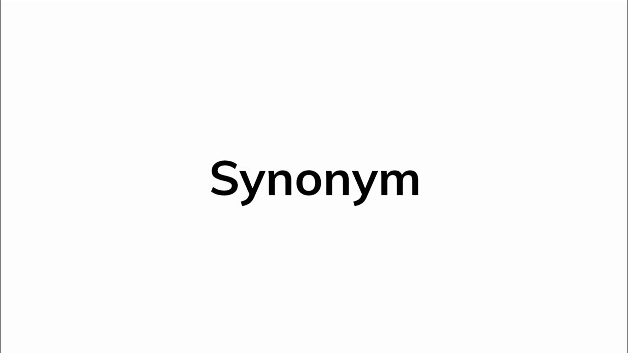 How to pronounce synonym YouTube