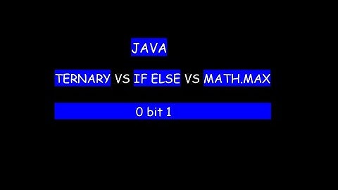 Java Ternary operator vs Math.max vs If Else ; How to measure time taken in java