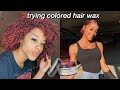 Trying Colored Hair Wax On My Curly Hair | Azlia Williams