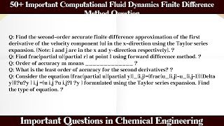 MCQ Questions Computational Fluid Dynamics Finite Difference Method with Answers
