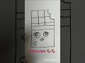cute chocolate 🍫 drawing #viral #youtubeshorts #trending