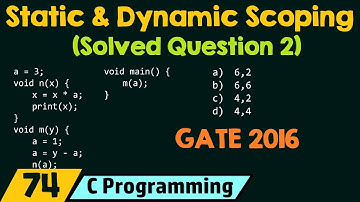 Static and Dynamic Scoping (Solved Question 2)