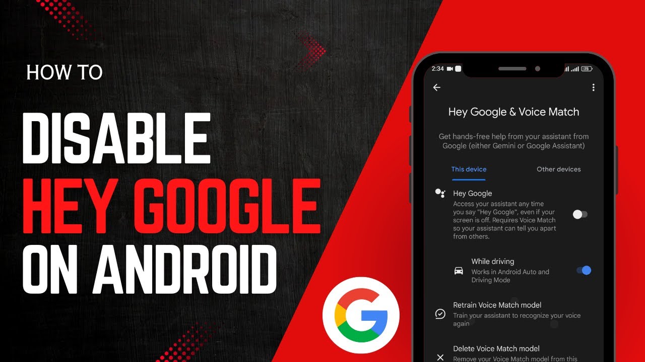 How to Turn Off Google Assistant on Android - YouTube