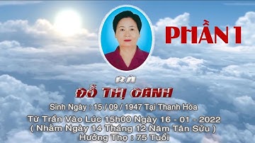 Lễ tang bà ĐỖ THỊ OANH - Hưởng thọ: 75 tuổi | TP. Thủ Đức | Phần 1 |#tangbaoanh75
