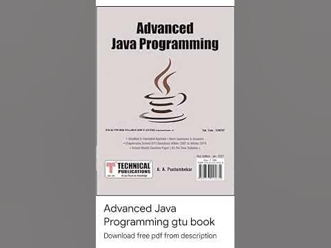 Advanced Java programming/gtu/BE/sem 6/Computer science and engineering ...