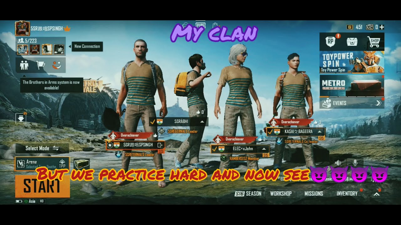 #pubg /5SR ETERNALS CLAN//Practice hard; kill harder// journey from