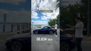 Opening the soft top on the BMW Z4 Roadster convertible ⏱️ screenshot 4