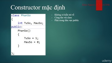(Lập trình hướng đối tượng)Bài 15   Hàm khởi tạo mặc định Default Constructor