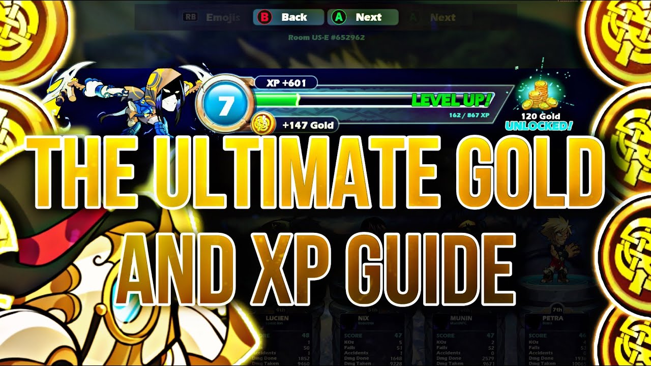HOW TO GET GOLD AND LEVEL UP FAST BEST METHOD BRAWLHALLA COIN AND XP GLITCH FASTEST WAY TO GET COINS