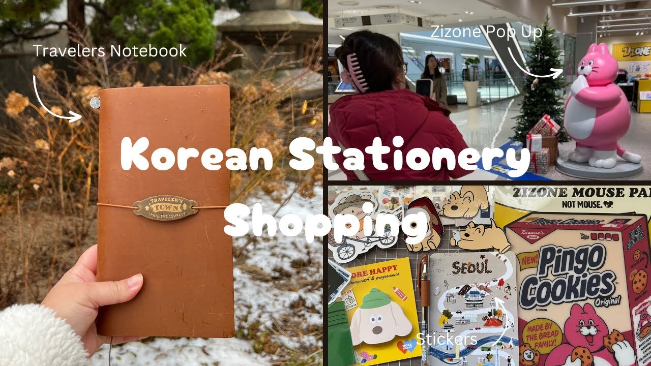 Korean stationery, The T.I.M.E, Zizone, Object, Hottracks, Artbox, Daiso in Korea | Korea Vlog
