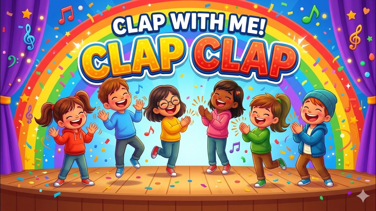 Clap Clap Song 👏🎉 | Fun Kids Action Song | Clap & Dance for Kids ...