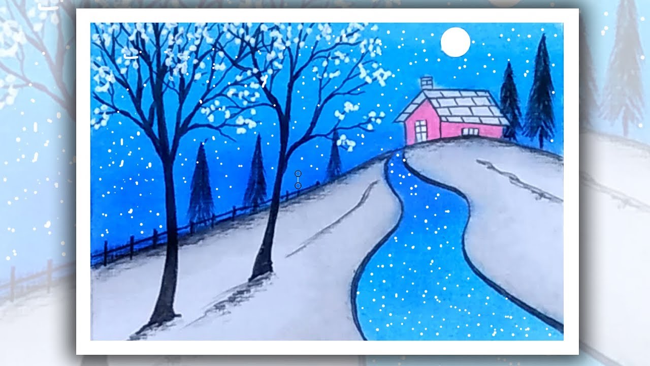 Featured image of post Winter Scenery Drawing Easy / You may also wish to use crayons or if you liked this tutorial, see also the following drawing guides: