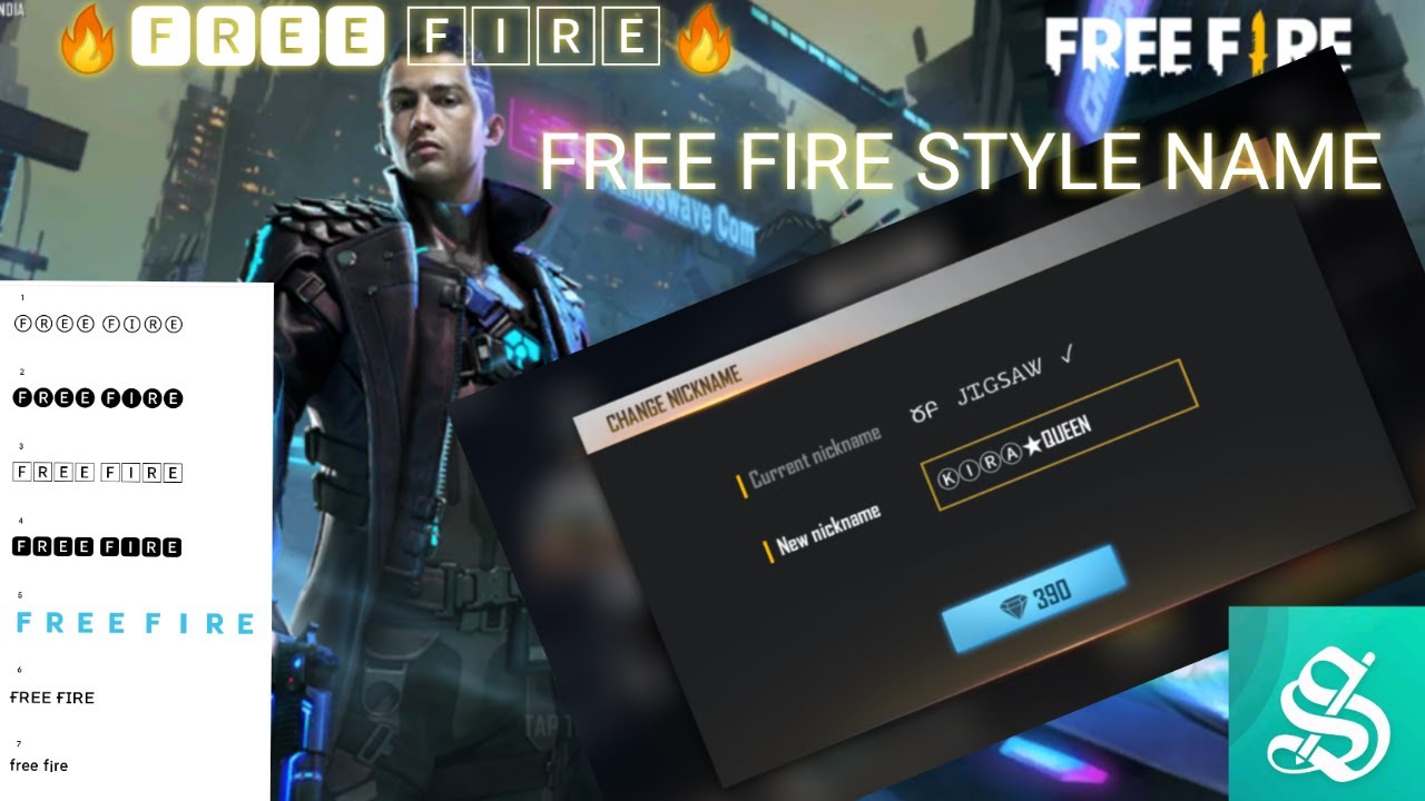 Free Fire Style Name Change 2020 Youtube