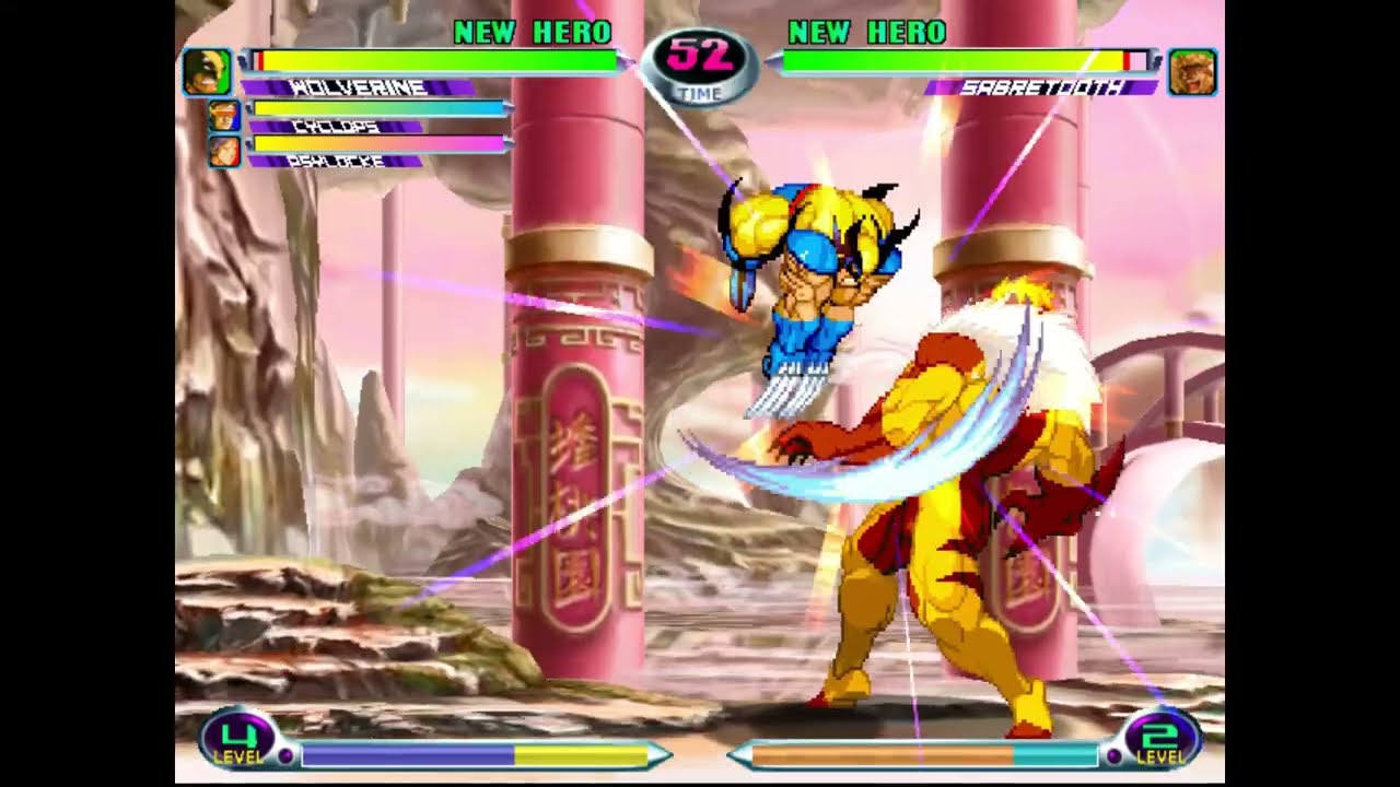 Marvel vs. Capcom 2 - X-Men Blue Team Combo (Wolverine, Cyclops, Psylocke)