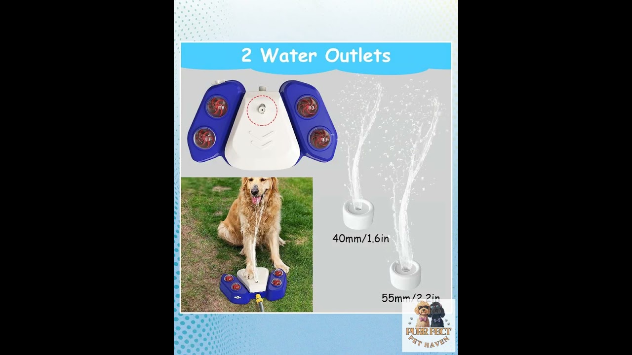 Smart Dog Water Fountain - Step-Activated Outdoor Sprinkler & Dispenser