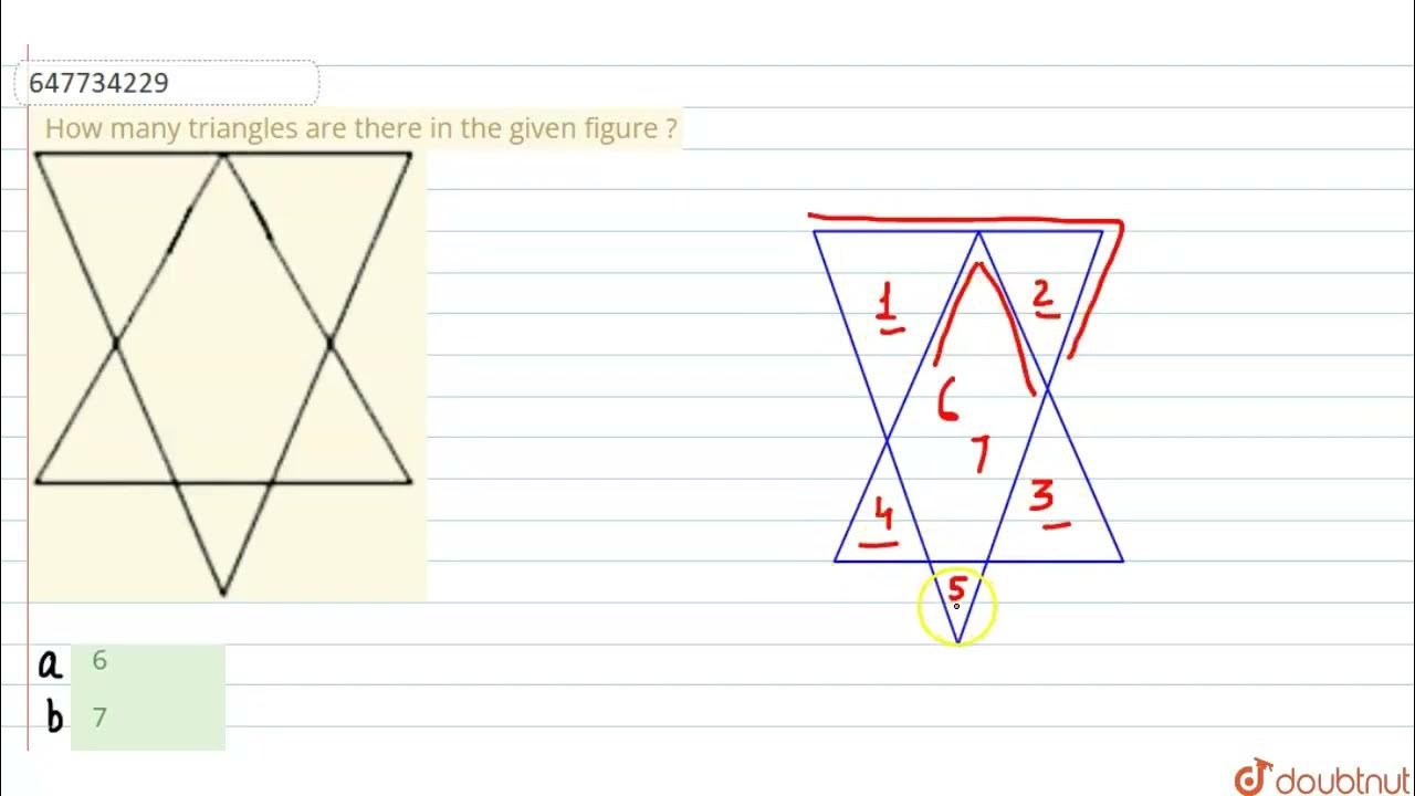 How many triangles are there in the given figure ? CLASS 14 SSC CPO 03 JULY 2017 (SHIFT1