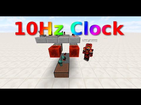 Minecraft Small 10Hz Piston Based Redstone Clock by ZedFalcon