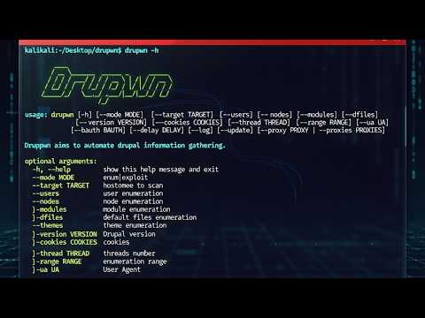 Drupwn - Drupal Enumeration Tool and Security Scanner in Kali Linux